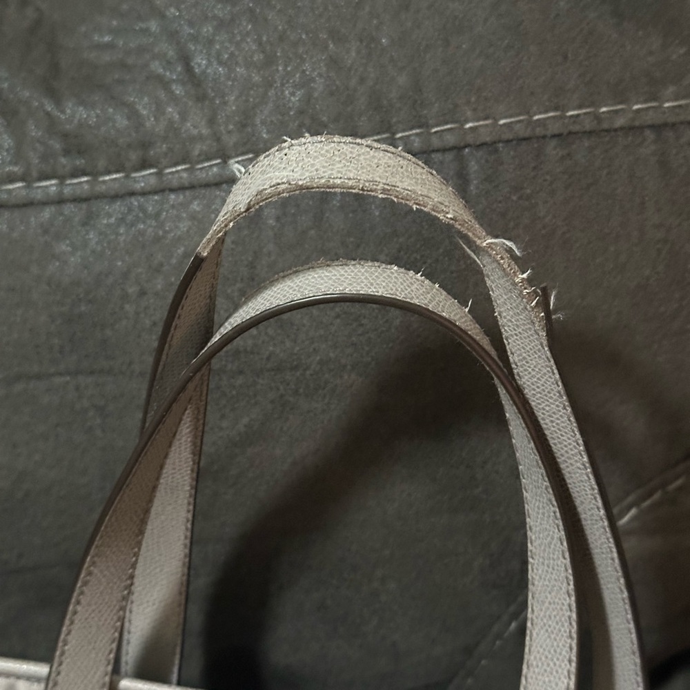 Michael Kors Gray Pebbled Leather Shoulder Bag Purse - Picture 3 of 9